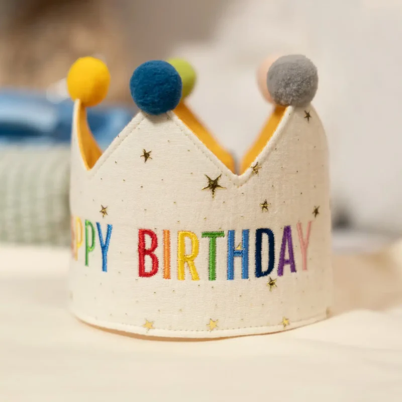 Littlecustombaby-baby-birthday-crown-happy-birthday-embroidery-example-Image Littlecustombaby baby birthday crown happy birthday embroidery example Image
