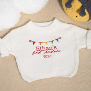 Custom Baby First Christmas Knitted Sweater