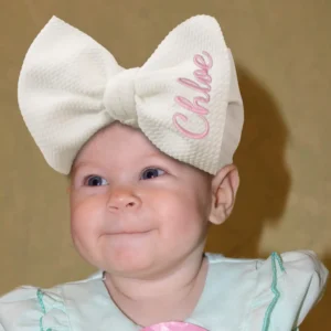 Personalized Baby Bow Headband
